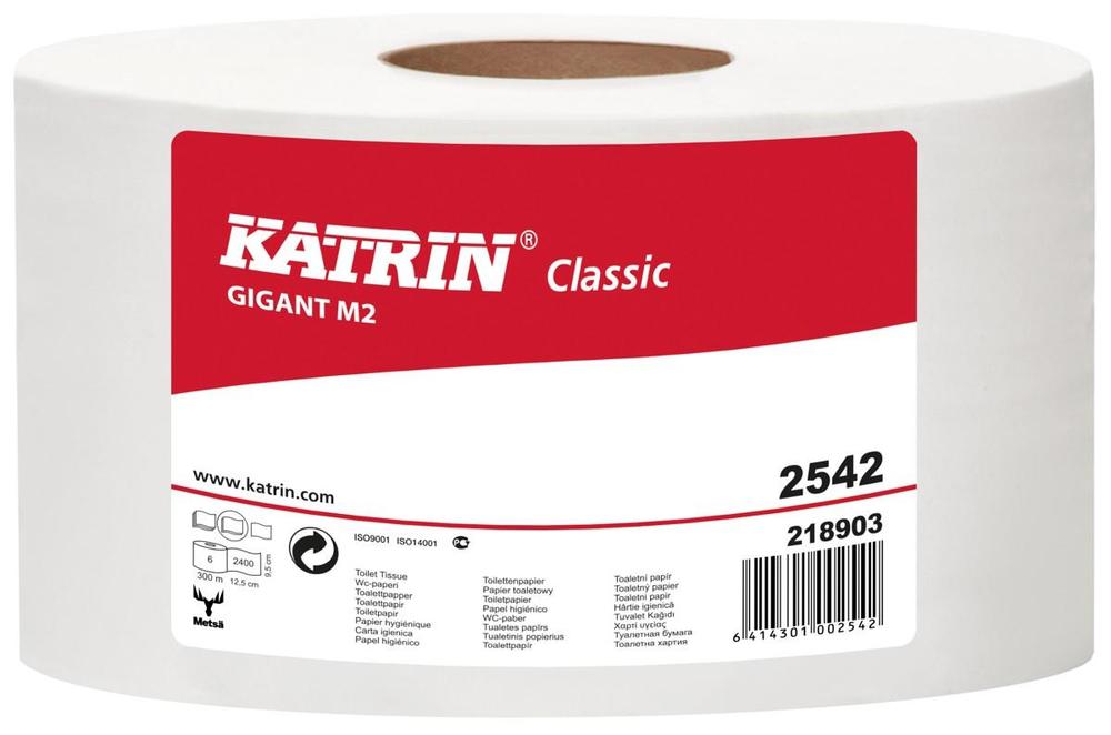Katrin papír toaletní JUMBO Classic M2 230 mm, 2-vrstvý, bílý / 6 ks