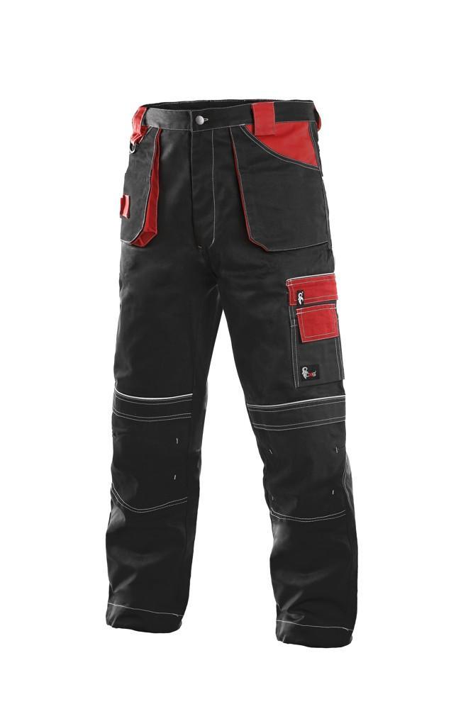 CXS kalhoty ORION TEODOR, pánské, černo-červené vel. 60