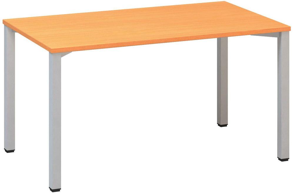 Kancelářský psací stůl ALFA 200 1400 x 800 mm, buk bavaria / šedá