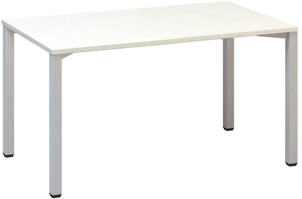 Kancelářský psací stůl ALFA 200 1400 x 800 mm, bílá / šedá