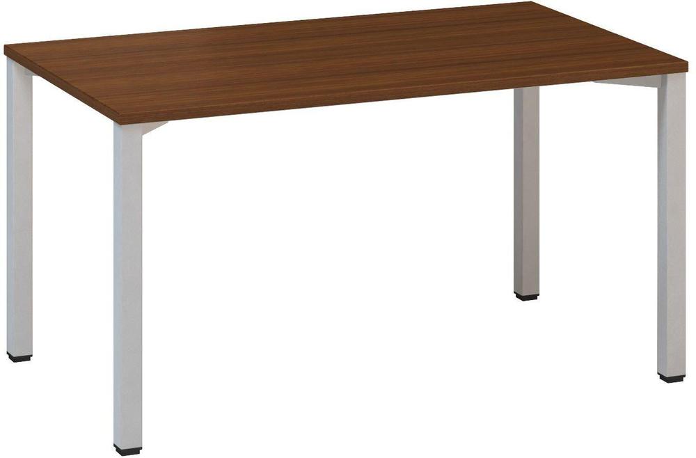 Kancelářský psací stůl ALFA 200 1400 x 800 mm, ořech / šedá