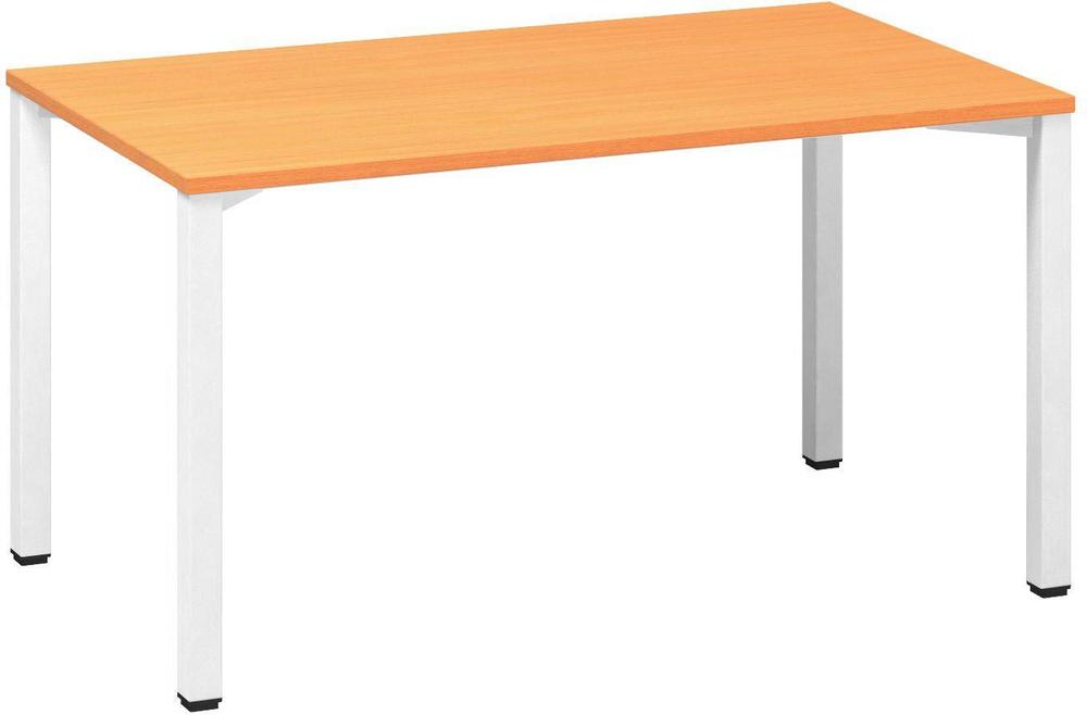 Kancelářský psací stůl ALFA 200 1400 x 800 mm, buk bavaria / bílá