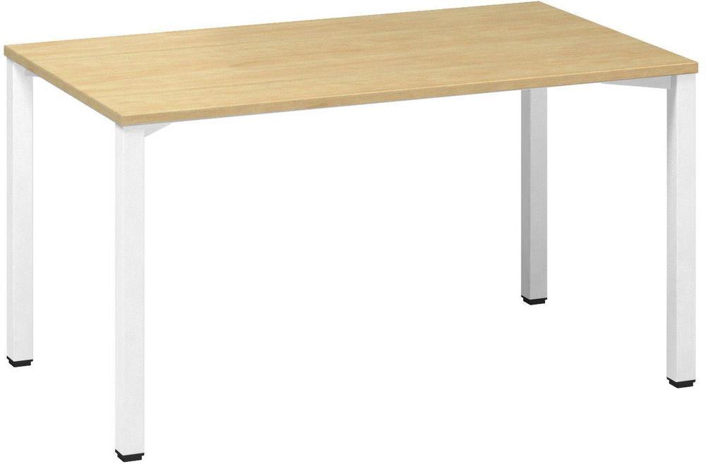 Kancelářský psací stůl ALFA 200 1400 x 800 mm, divoká hruška / bílá