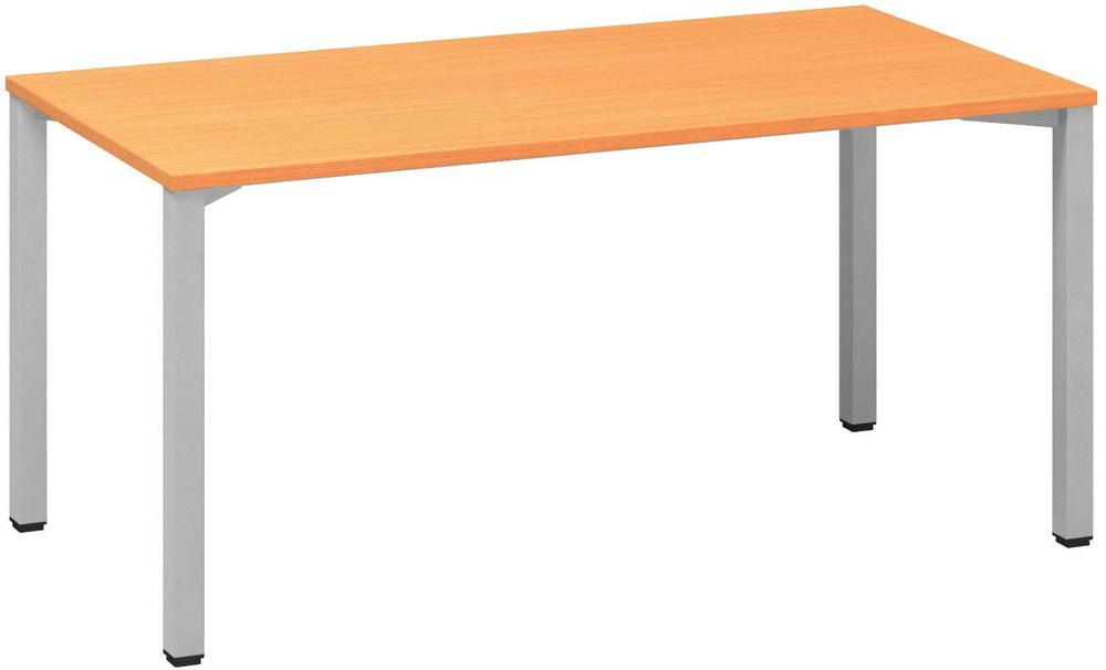 Kancelářský psací stůl ALFA 200 1600 x 800 mm, buk bavaria / šedá