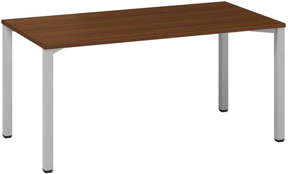 Kancelářský psací stůl ALFA 200 1600 x 800 mm, ořech / šedá