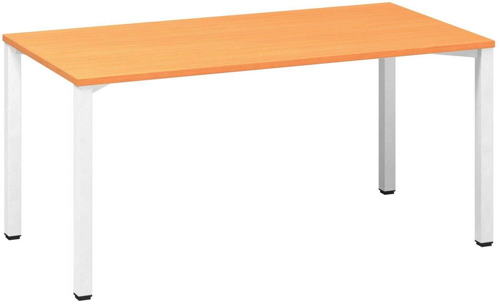 Kancelářský psací stůl ALFA 200 1600 x 800 mm, buk bavaria / bílá