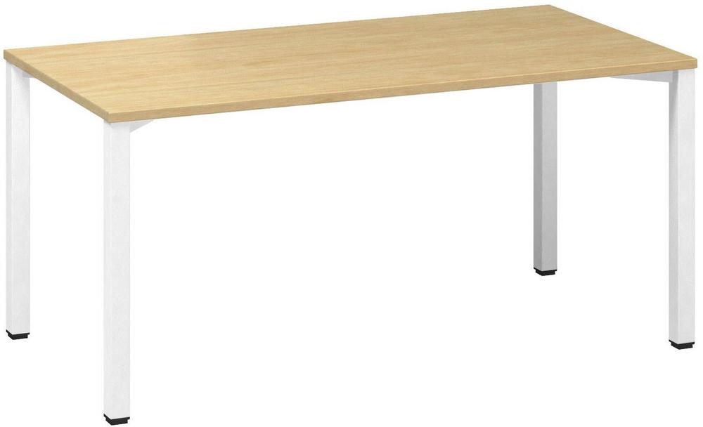 Kancelářský psací stůl ALFA 200 1600 x 800 mm, divoká hruška / bílá