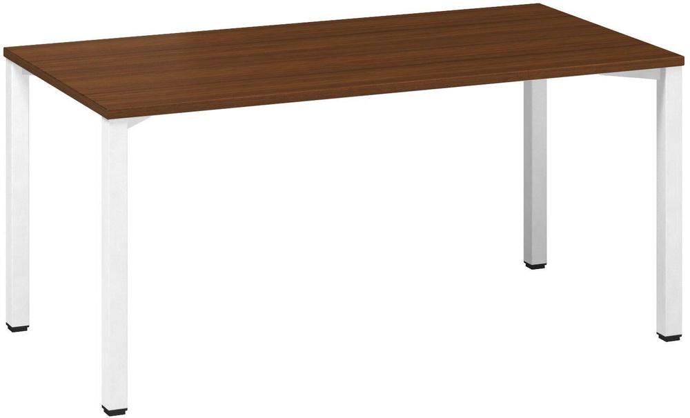 Kancelářský psací stůl ALFA 200 1600 x 800 mm, ořech / bílá
