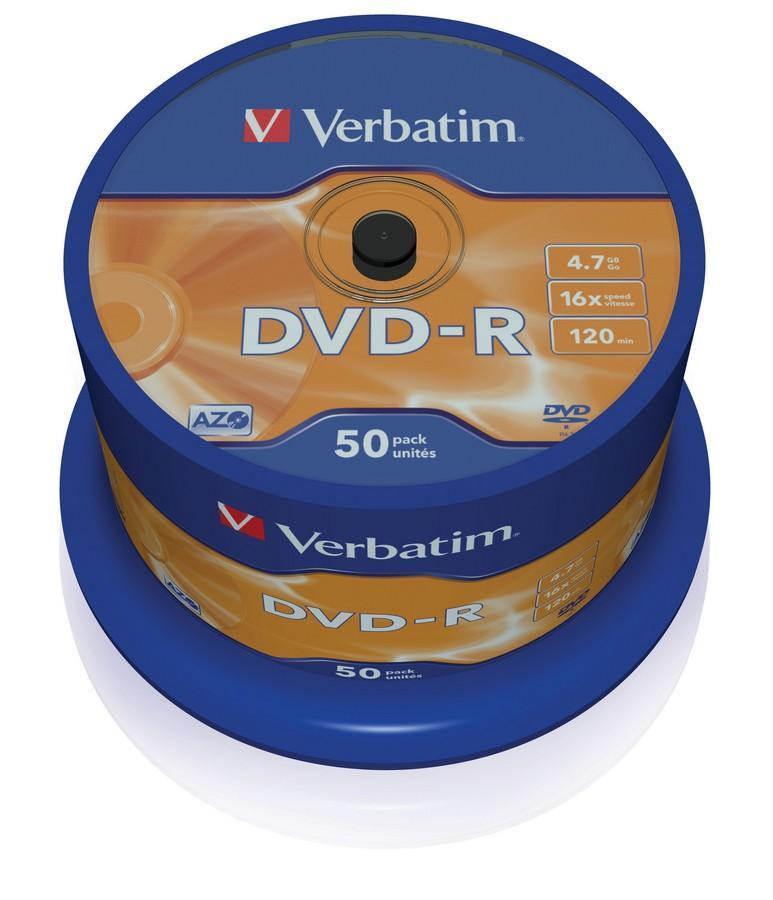 DVD -R VERBATIM 4,7 GB, cake box, 43548, 16x, 50-pac