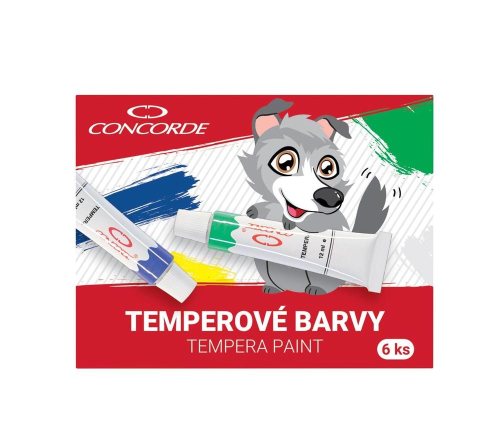 CONCORDE barvy temperové 12 ml/ 6 barev