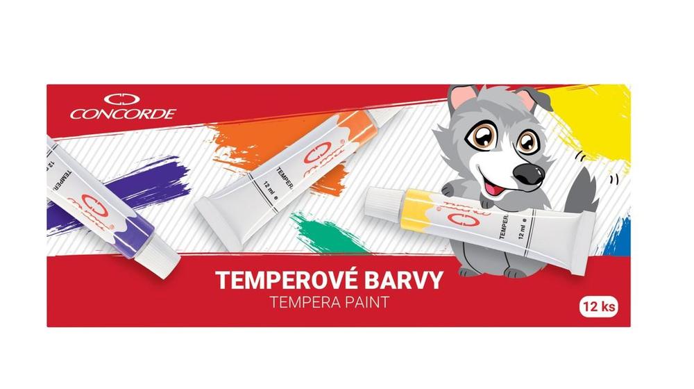 CONCORDE barvy temperové 12ml/12 barev