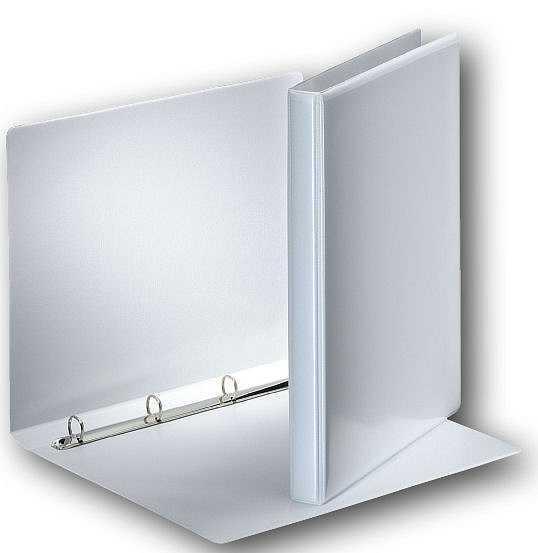 Esselte pořadač 4-kroužkový prezentační s přední kapsou 3 cm bílý