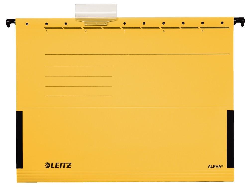 Leitz závěsné desky ALPHA s bočnicemi žluté