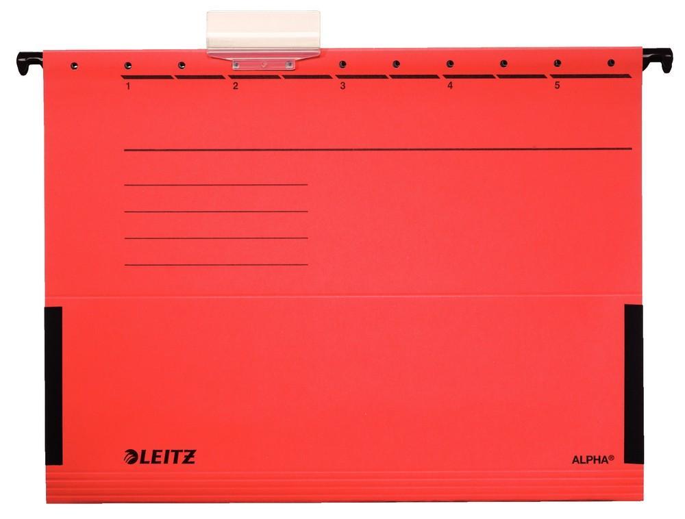 Leitz závěsné desky ALPHA s bočnicemi červené