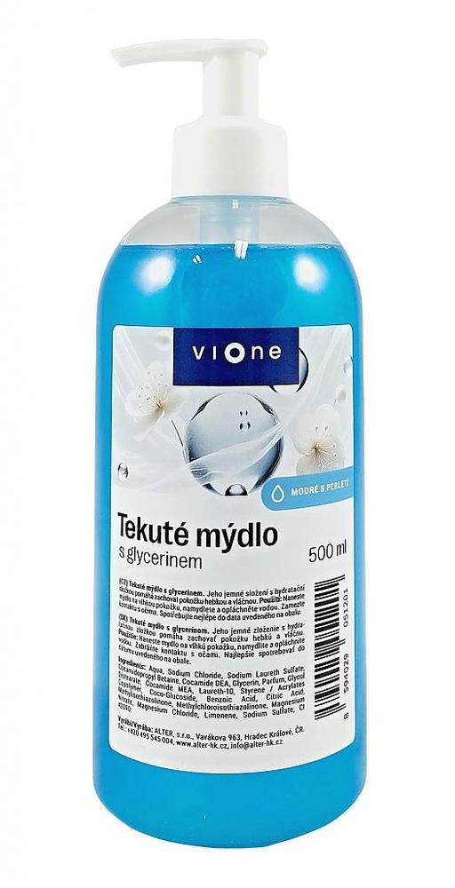 Mýdlo s perletí tekuté Vione s pumpičkou 500ml moře
