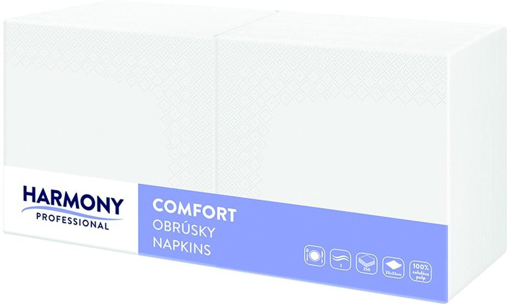 Harmony ubrousky Professional Gastro bílé 33 x 33, 2-vrstvé / 250 ks