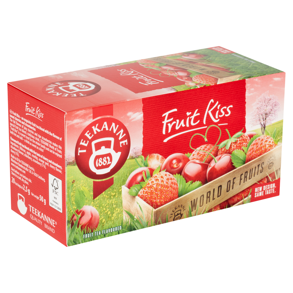 Ovocný čaj Teekanne Fruit Kiss (třešeň + jahoda) / 20 sáčků