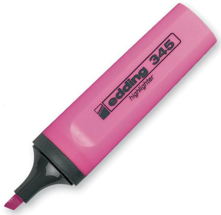 Edding zvýrazňovač 345 růžový plnitelný