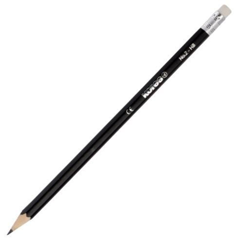 Kores tužka grafitová šestihranná HB černá s bílou pryží