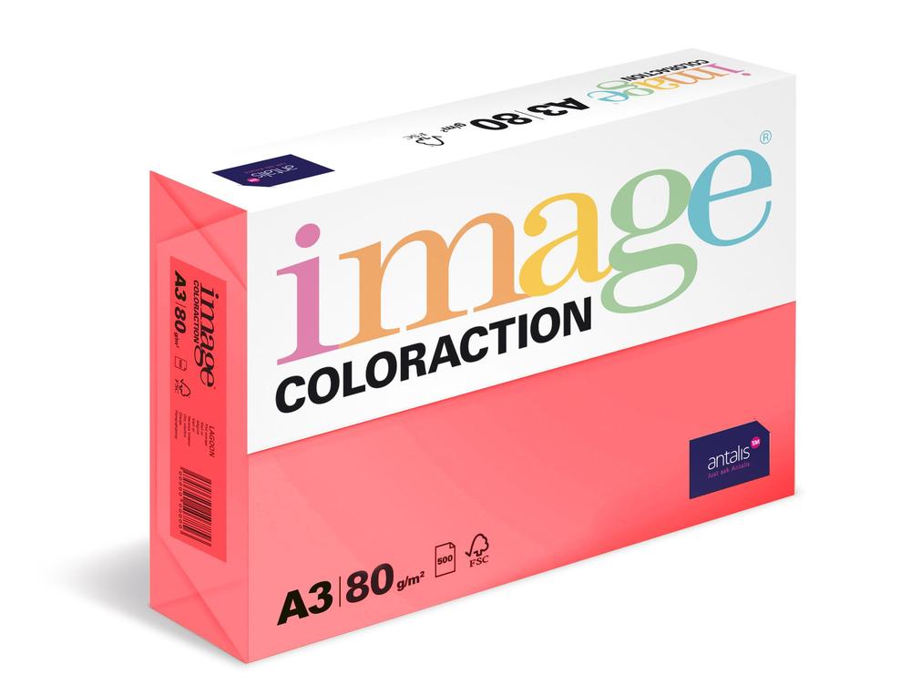 Coloraction papír kopírovací A3 80 g růžová reflexní 500 listů