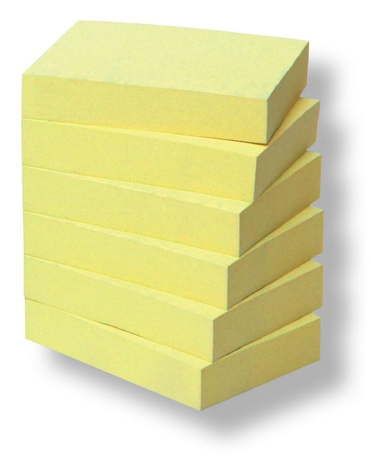 Post-it blok samolepicí 51 x 38 mm/6 ks žlutý recyklovaný