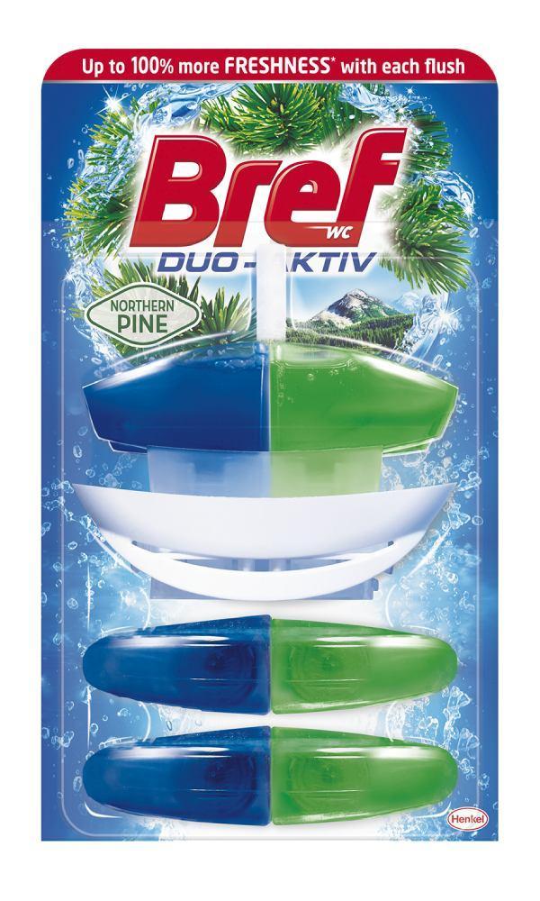 Bref WC Duo Aktiv Pine 1x50ml + náhradní náplň 2x50ml