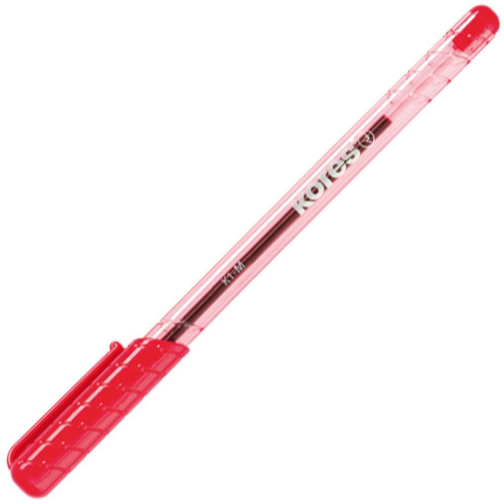 Kores pero kuličkové K1 trojhranné 0,7 mm, červené