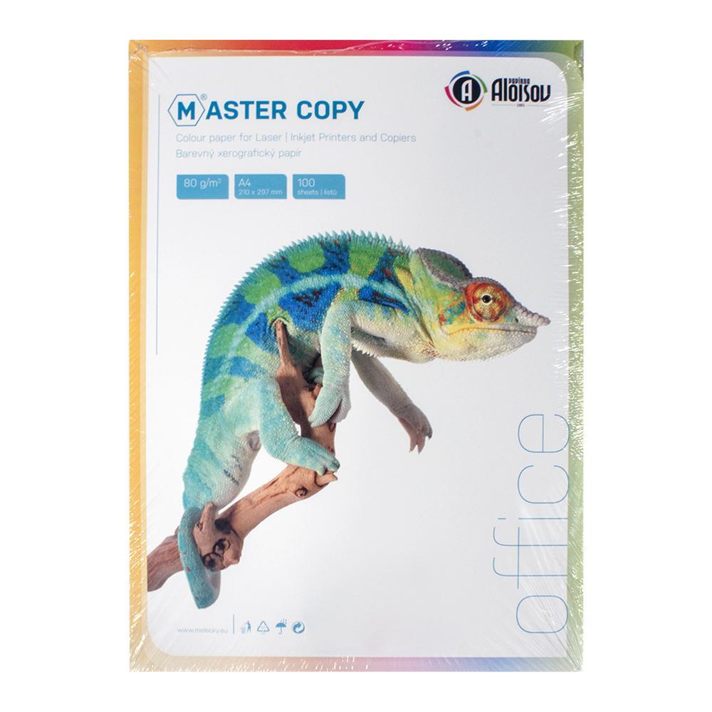HIT OFFICE papír kopírovací colour Master A4, 80g sytá duha mix 5 barev - 100 listů