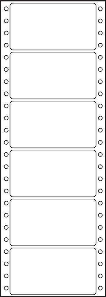 Etikety tabelační jednořadé S&K Label 89 x 48,8 bílé mm