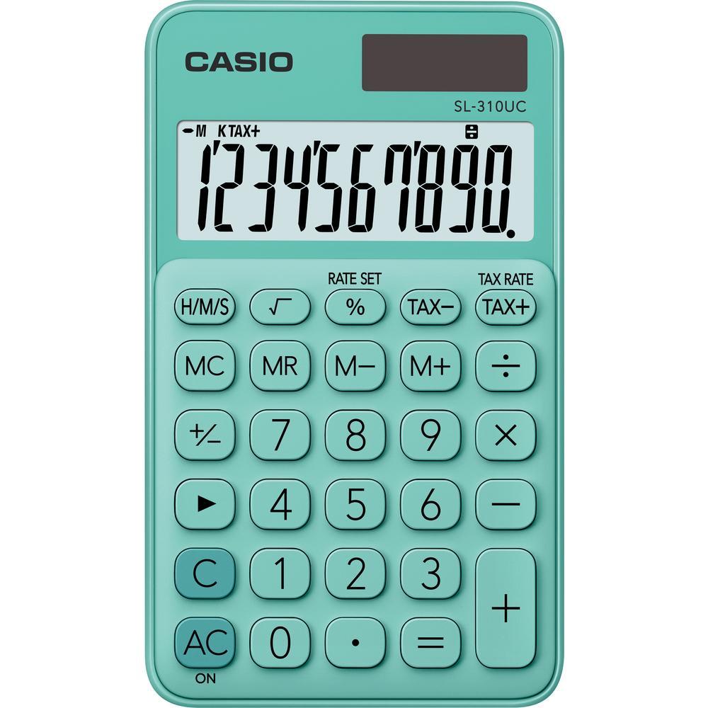 Casio kalkulačka SL 310 UC kapesní / 10 míst zelená