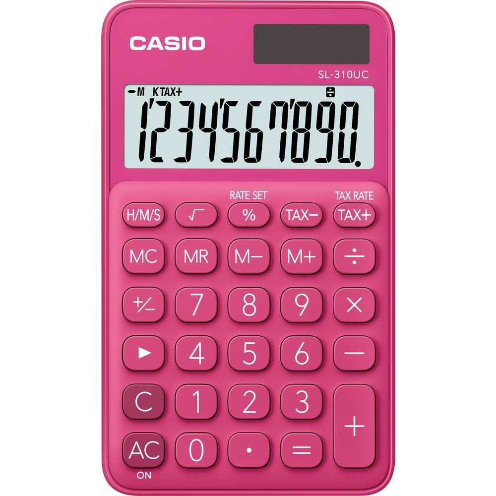 Casio kalkulačka SL 310 UC kapesní / 10 míst červená