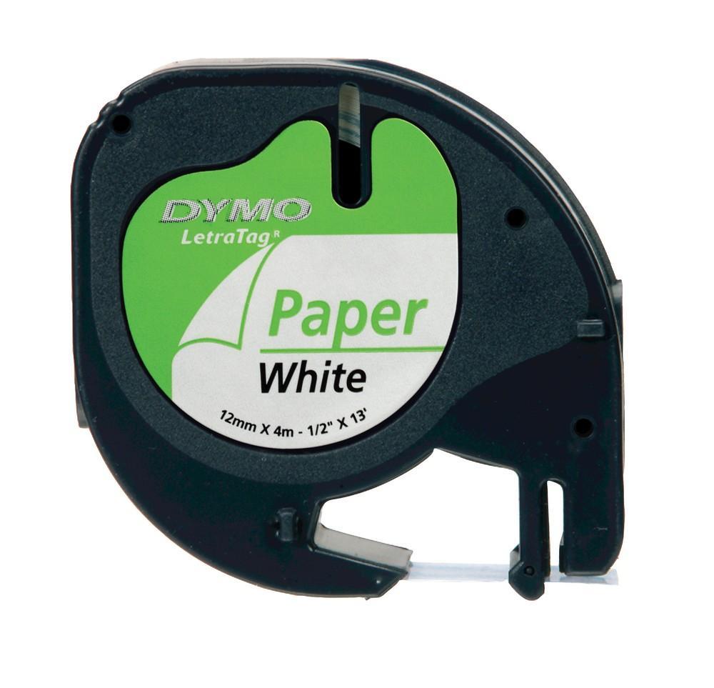 Dymo páska S0721510 Letra Tag papírová 12mm x 4m, bílá