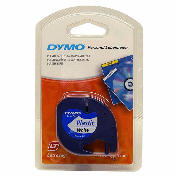 Dymo páska S0721660 Letra Tag plastová 12mm x 4m, bílá