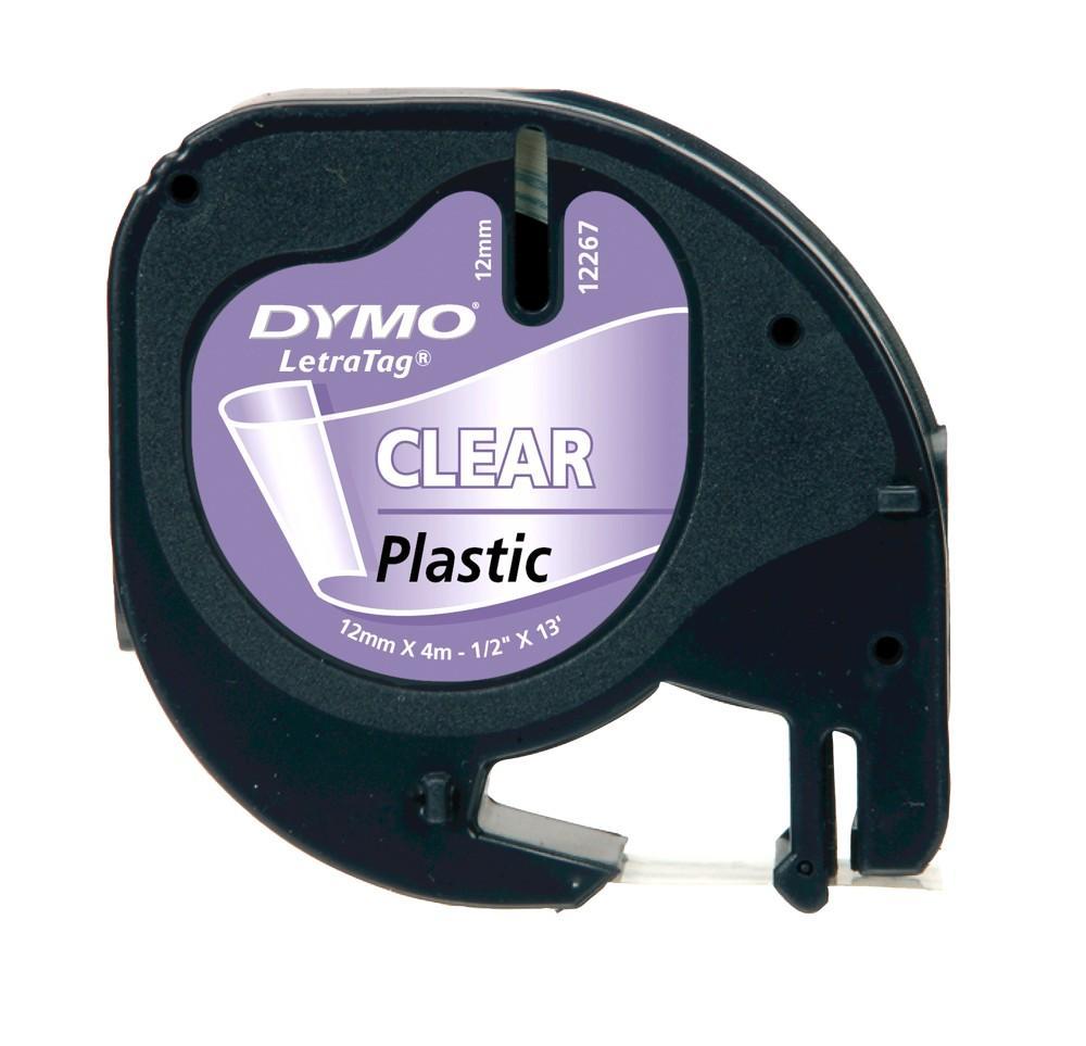 Dymo páska S0721530 Letra Tag plastová 12mm x 4m, průhledná