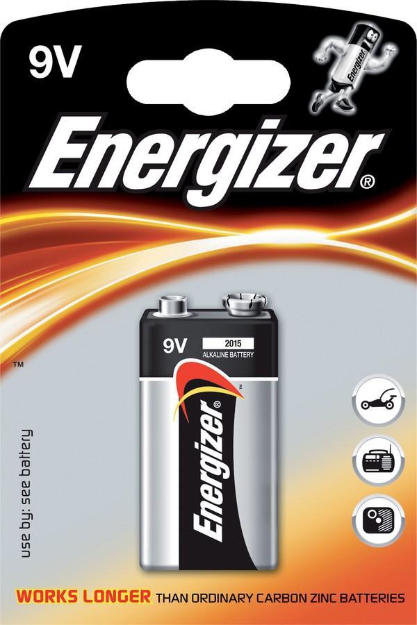 Alkalická baterie 9V - Energizer, devítivoltová, 6LR61 / 1 ks