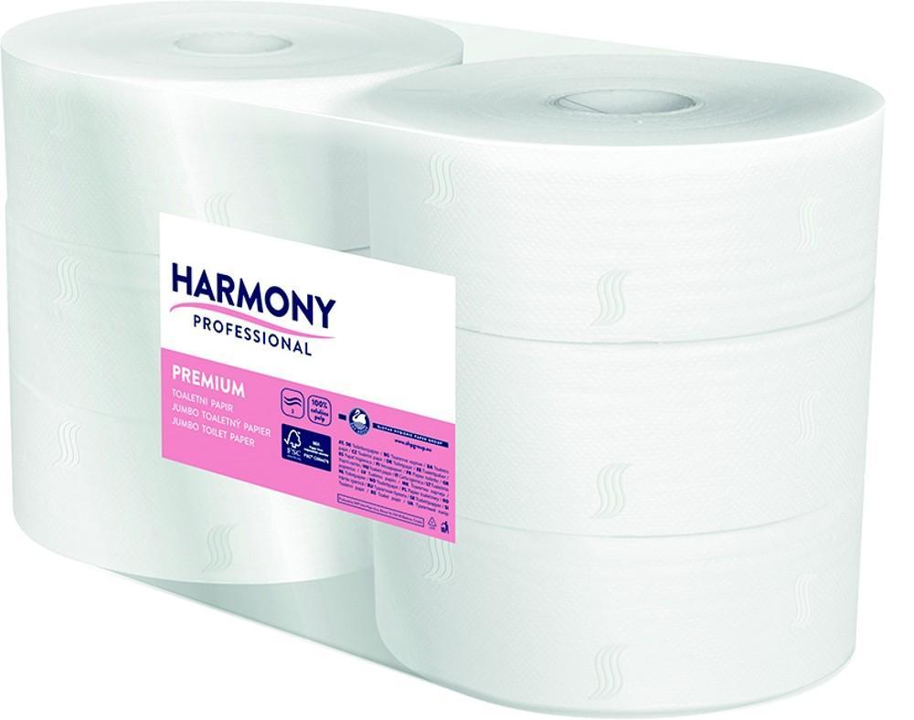 Harmony papír toaletní JUMBO Professional Ø 280 mm celulózový 2-vrstvý / 6 ks