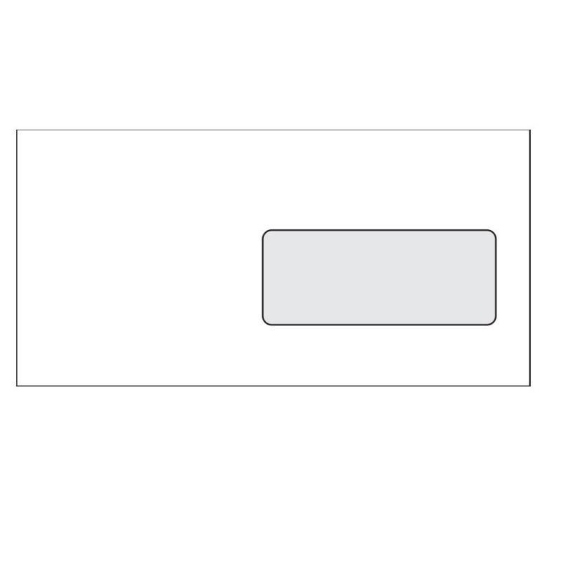 Obálka DL samolepicí s okénkem, rec., 1000 ks,110 x 220