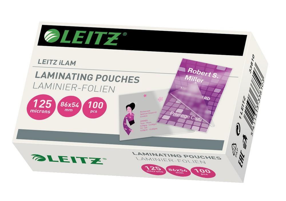 Leitz fólie laminovací 54 x 86mm, 125 mic / 100 ks