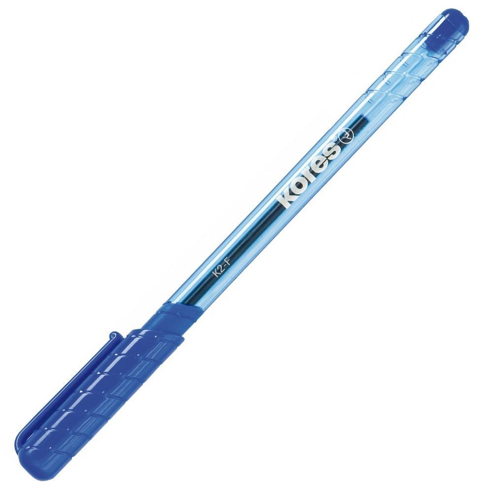 Kores pero kuličkové K2 trojhranné s gripem 0,7 mm, modré