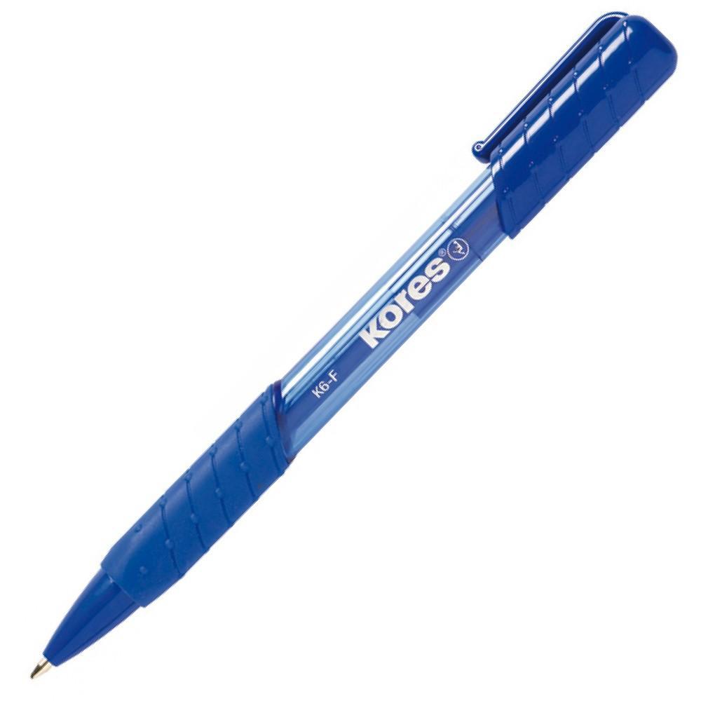 Kores pero kuličkové K6 trojhranné s gripem 0,7 mm, modré