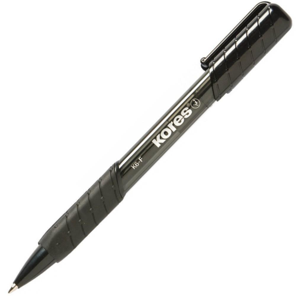 Kores pero kuličkové K6 trojhranné s gripem 0,7 mm, černé