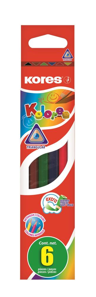 Kores pastelky trojhranné 6 ks