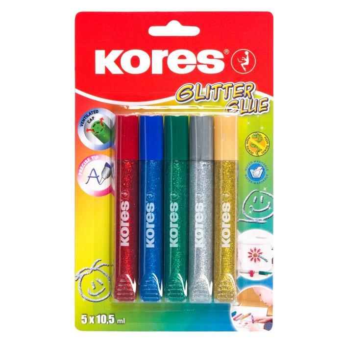 Kores lepidlo Glitter Glue 5x10,5 ml