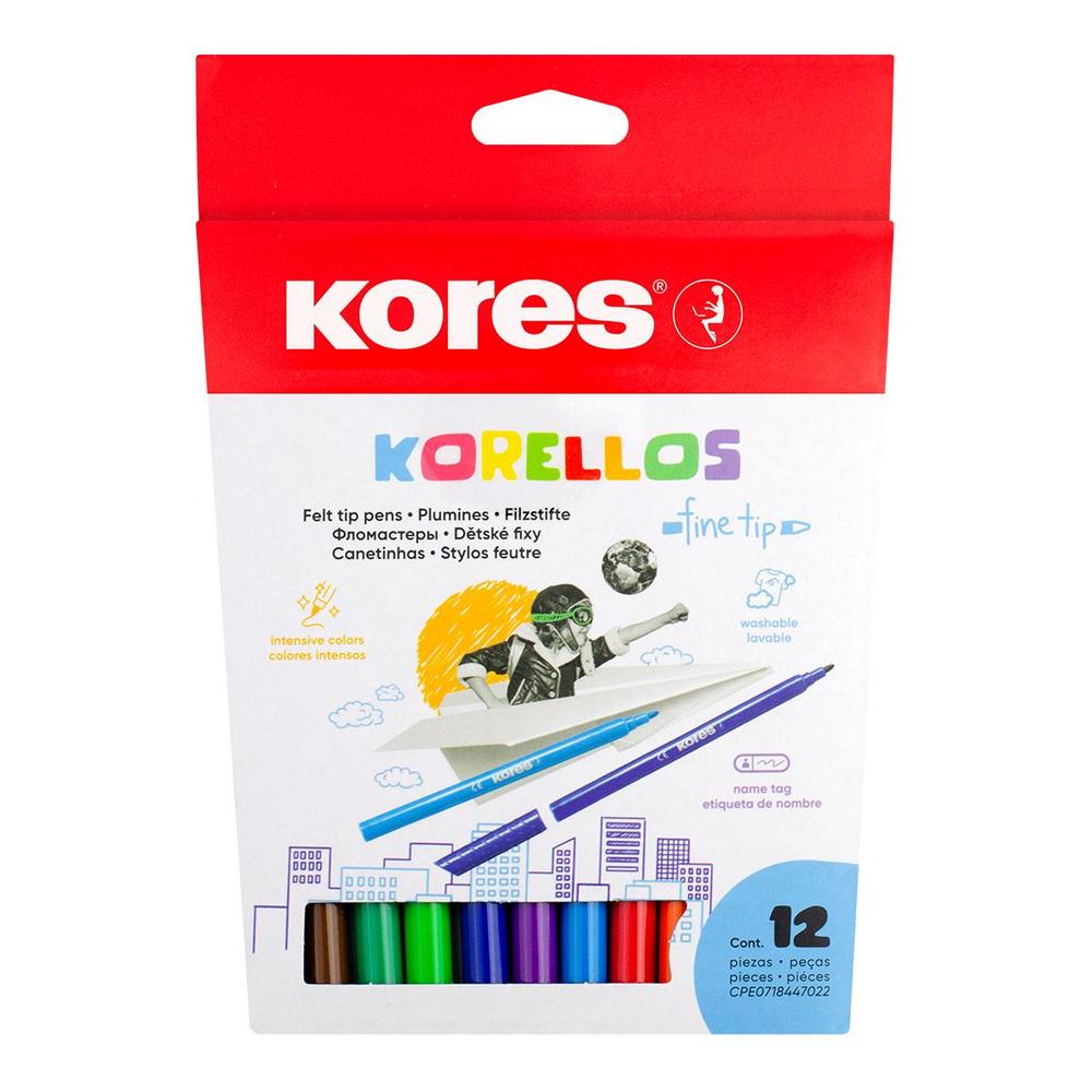 Kores popisovač dětský Korellos slabý hrot 12 ks