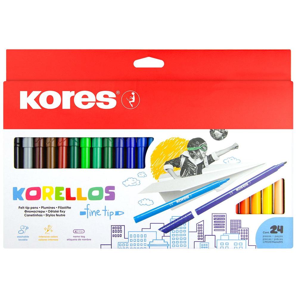 Kores popisovač dětský Korellos slabý hrot 24 ks