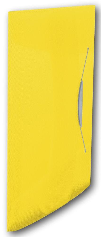 Esselte desky na spisy s gumičkou VIVIDA 3 klopy žluté