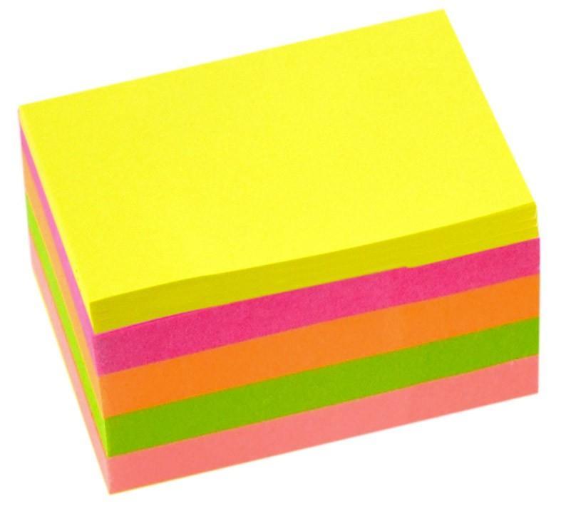 CONCORDE blok samolepicí neon 76 x 76 mm, 5 x 80 listů