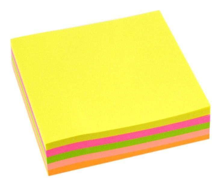 CONCORDE blok samolepicí neon 76 x 76 mm, 5 x 40 listů