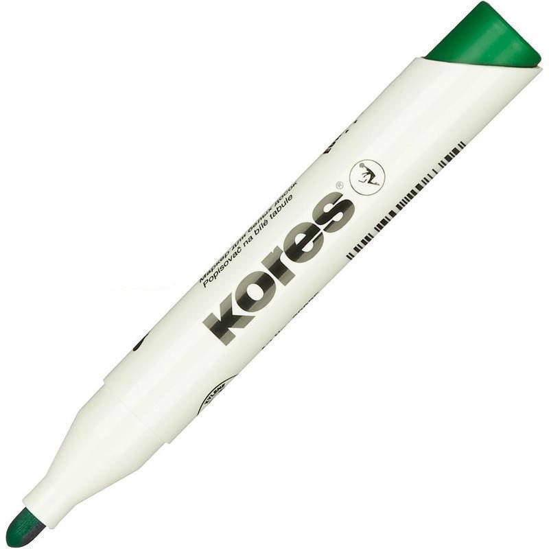 Kores značkovač na bílé tabule a flipcharty kulatý hrot zelený