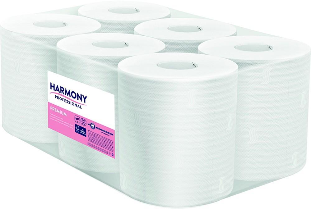 Harmony ručník v roli Professional 2-vrstvý 20cm/125m/ 6 ks MAXI celuloza, s vytrhávací dutinkou